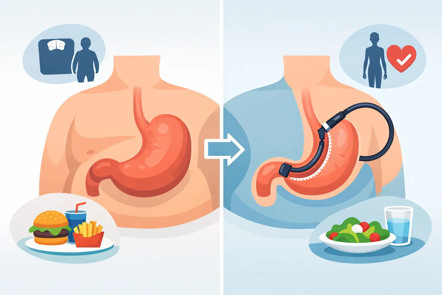 Antes e depois sleeve endoscópico: o que esperar