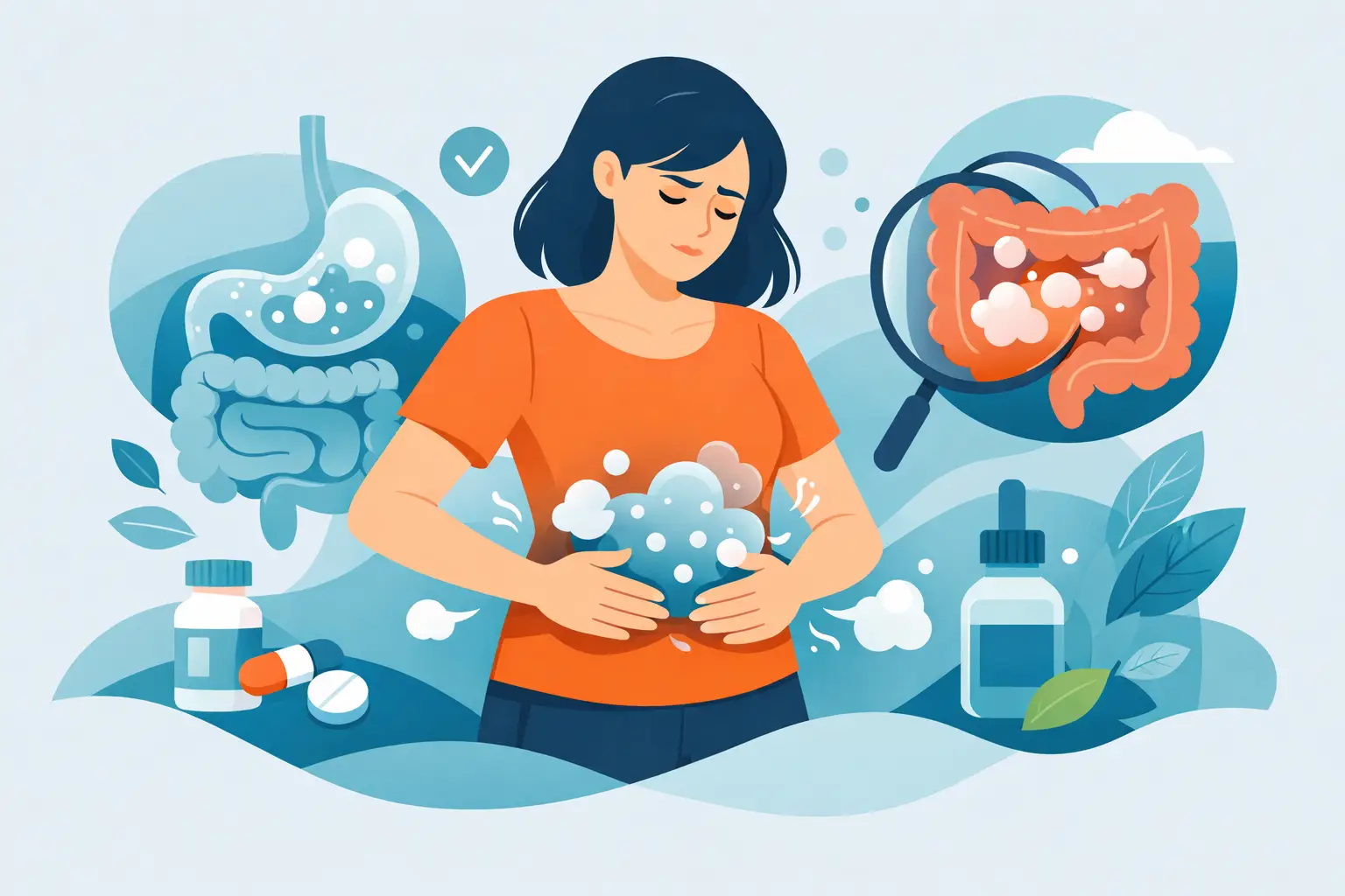 Gases e inchaço abdominal: tratamento eficaz