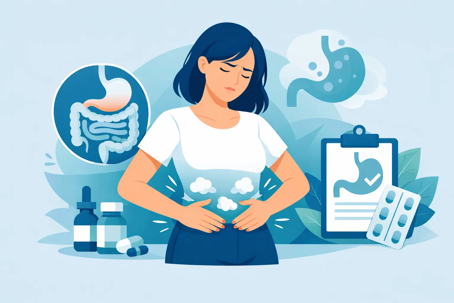 Gases e inchaço abdominal: tratamento eficaz