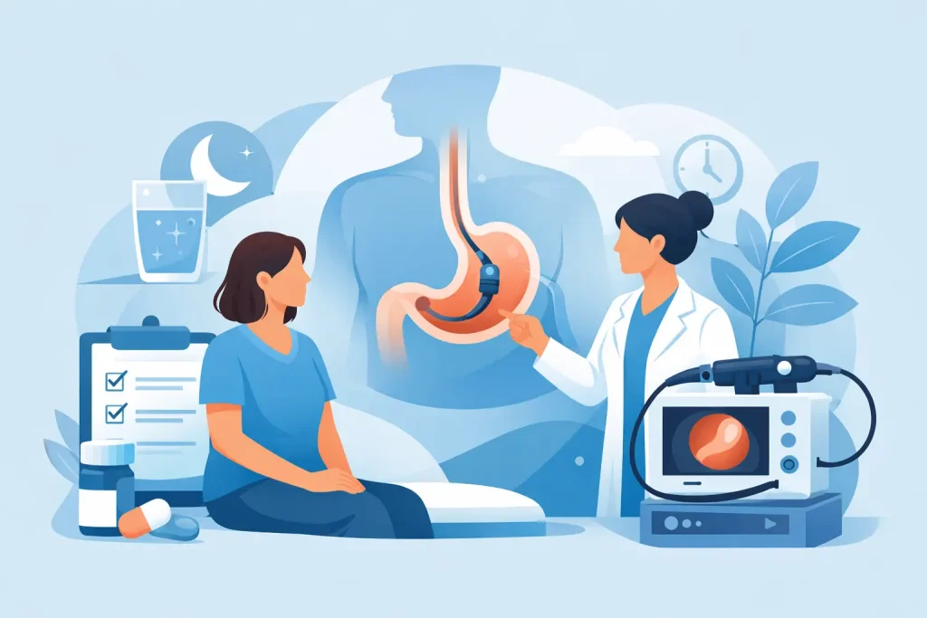 Preparação para endoscopia digestiva alta