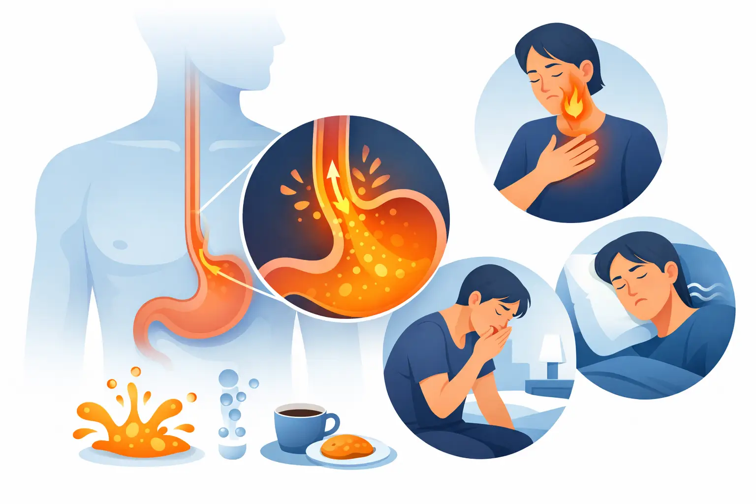 Sintomas de refluxo gastroesofágico: sinais