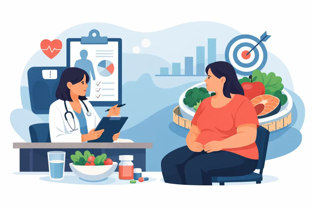 Exemplo de acompanhamento nutricional na obesidade