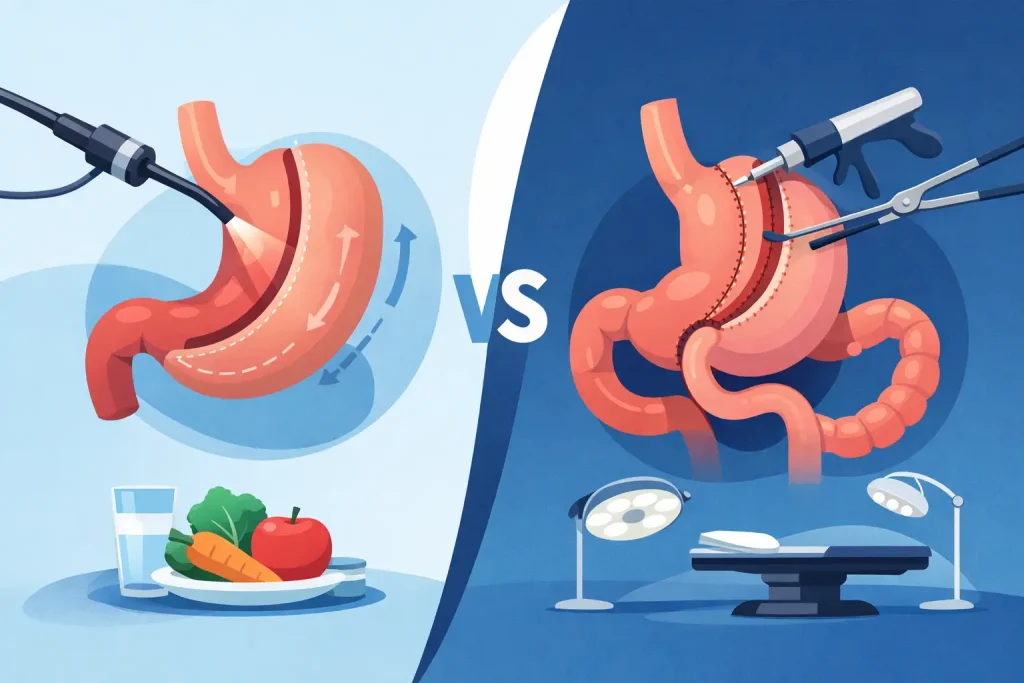 Sleeve endoscópico vs cirurgia bariátrica