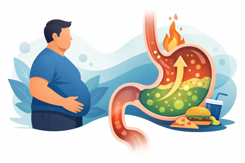 Obesidade pode causar refluxo?